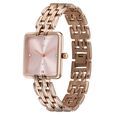 Vyb Minimalist By Fastrack Quartz Analog Pink Dial Rose Gold Metal Strap Watch For Girls - image number 2