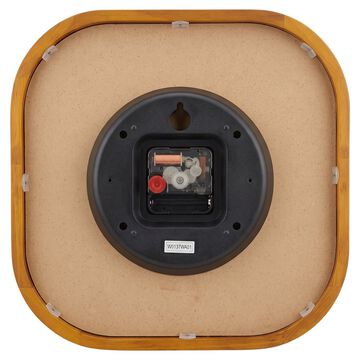 Titan Wooden Classic White Dial Square Wall Clock with Pine Wood Frame & Silent Sweep | 30 cm x 30 cm x 5 cm