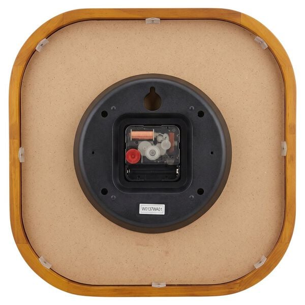 Titan Wooden Classic White Dial Square Wall Clock with Pine Wood Frame & Silent Sweep | 30 cm x 30 cm x 5 cm - image number 5