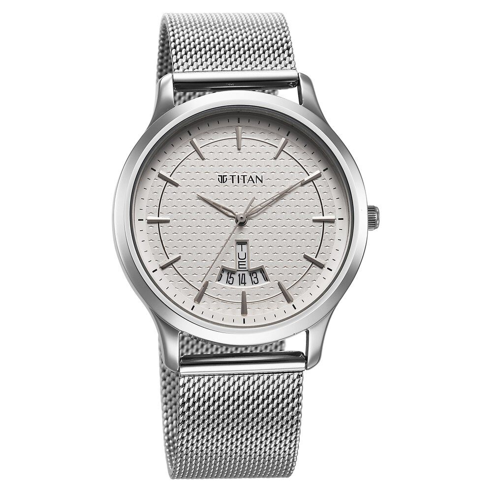 Silver watch titan online