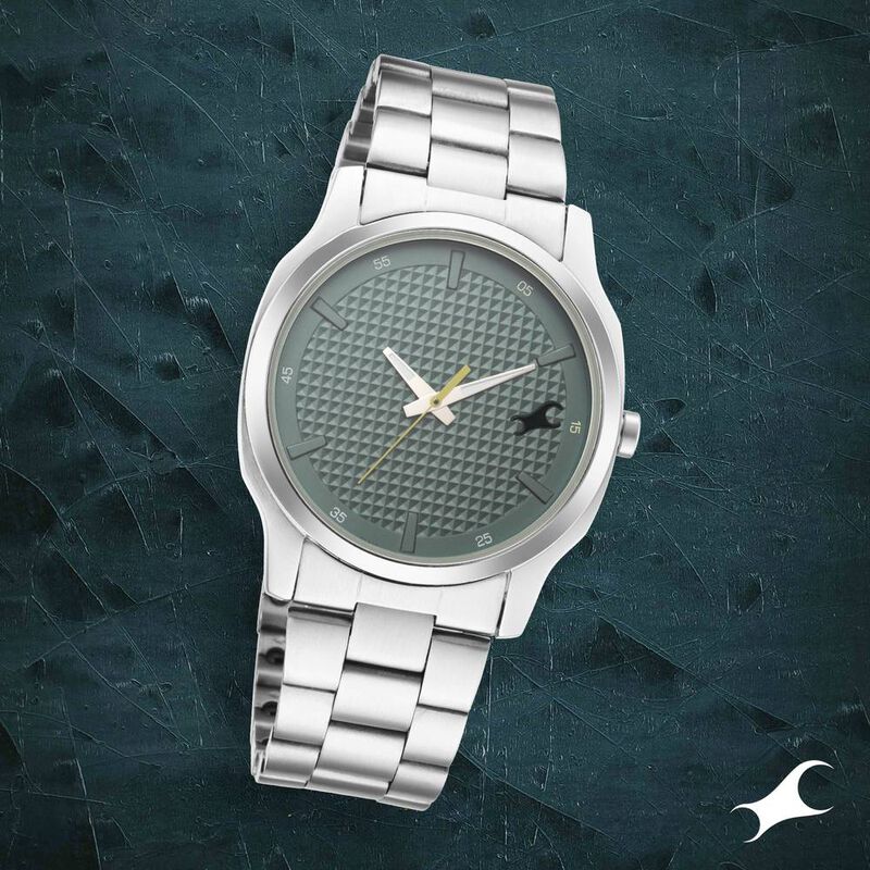 Fastrack Stunners Quartz Analog Green Dial Metal Strap Watch for Guys - image number 0