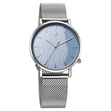 Fastrack Stunners X Quartz Analog Blue Dial Stainless Steel Strap Watch For Girls
