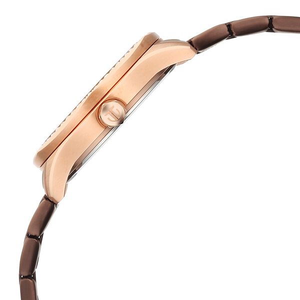 Titan Glamour Quartz Analog with Date Brown Dial Brown Stainless Steel Strap Watch For Women - image number 4