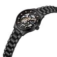Kenneth Cole Automatic Black Round Dial Black Stainless Steel Strap Watch For Men - image number 3