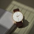 Titan Classic White Dial Analog with Date Leather Strap watch for Men
