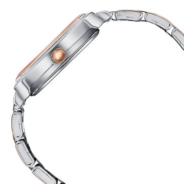 Sonata Poze Quartz Analog White Mother of Pearl Dial Two Toned Colour Stainless Steel Strap Watch For Women