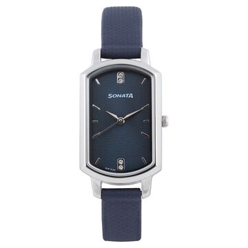 Sonata Elite Blue Dial Women Watch With Leather Strap