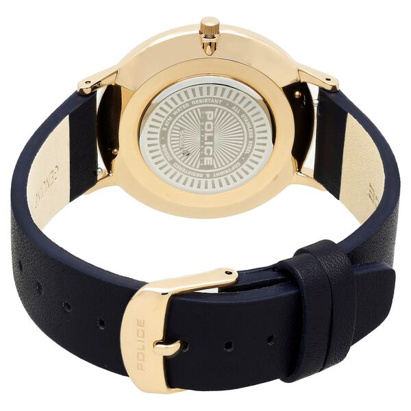 Police Quartz Analog Silver Dial Leather Strap Watch for Men - image number 4