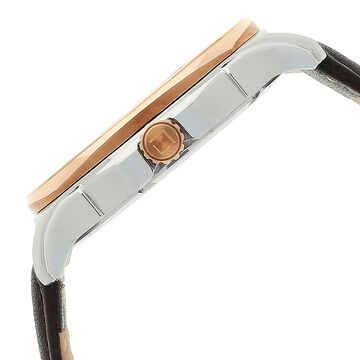 Xylys Swiss Analog with Day Date Brown Leather Strap Silver Dial Watch For Men