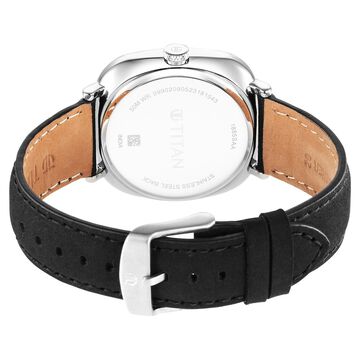 Titan Neo Curve Quartz Analog with Date Anthracite Dial Black Leather Strap Watch for Men