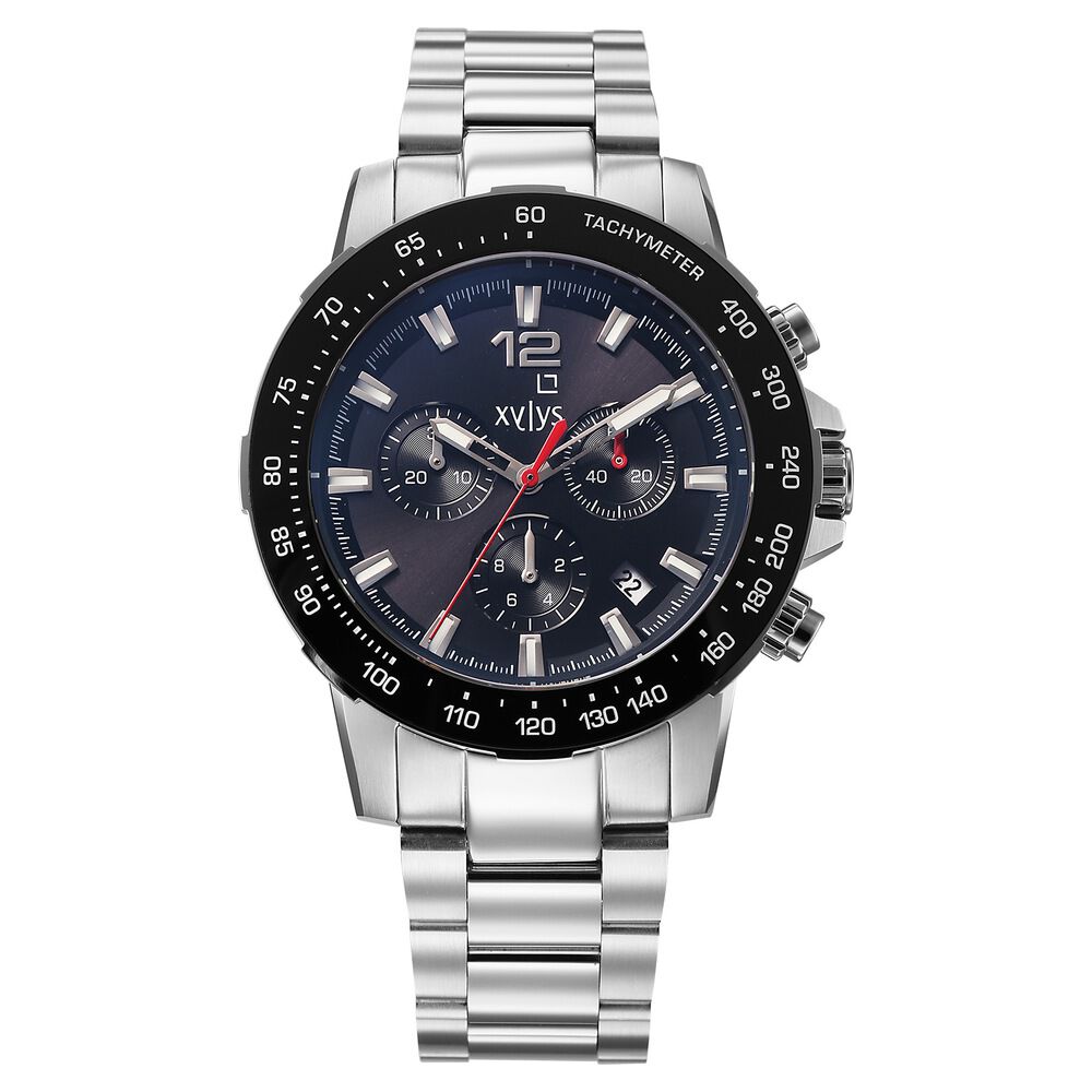 Buy Online Xylys Swiss Quartz Black Dial Silver Stainless Steel