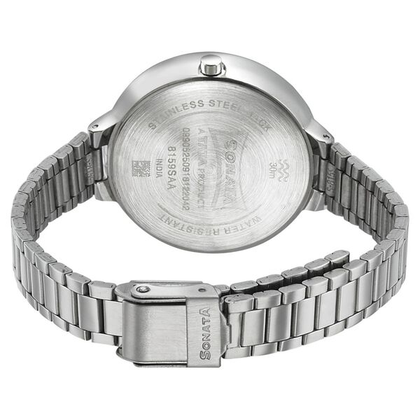 Sonata Quartz Analog Blue Dial Stainless Steel Strap Watch for Women - image number 3