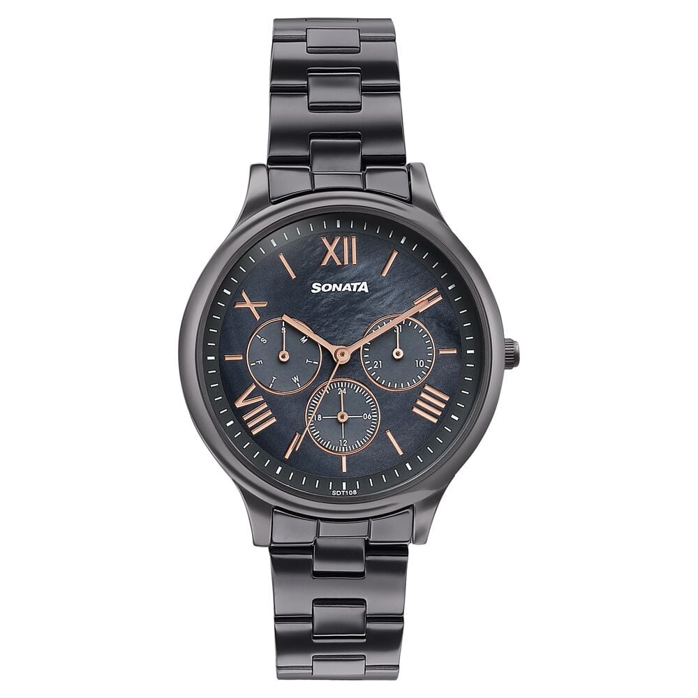 Sonata Women�s Work Wear braitiful gun metal Watch - Premium Multifunction design for everyday style-picture-15
