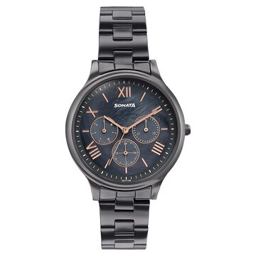 Sonata Women's Work Wear braitiful gun metal Watch - Premium Multifunction design for everyday style