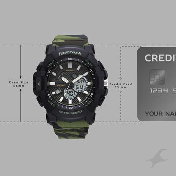 Fastrack Streetstyle Ana Digi watch with Camouflage look for Guys