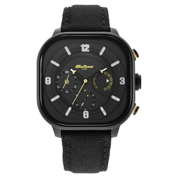 Titan Octane Aerobatics Black Chrono Fabric Strap Watch for Men - image number 1
