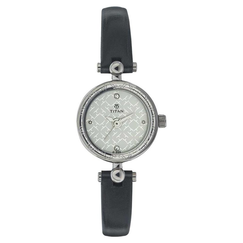 Titan Quartz Analog Silver Dial Watch for Women
