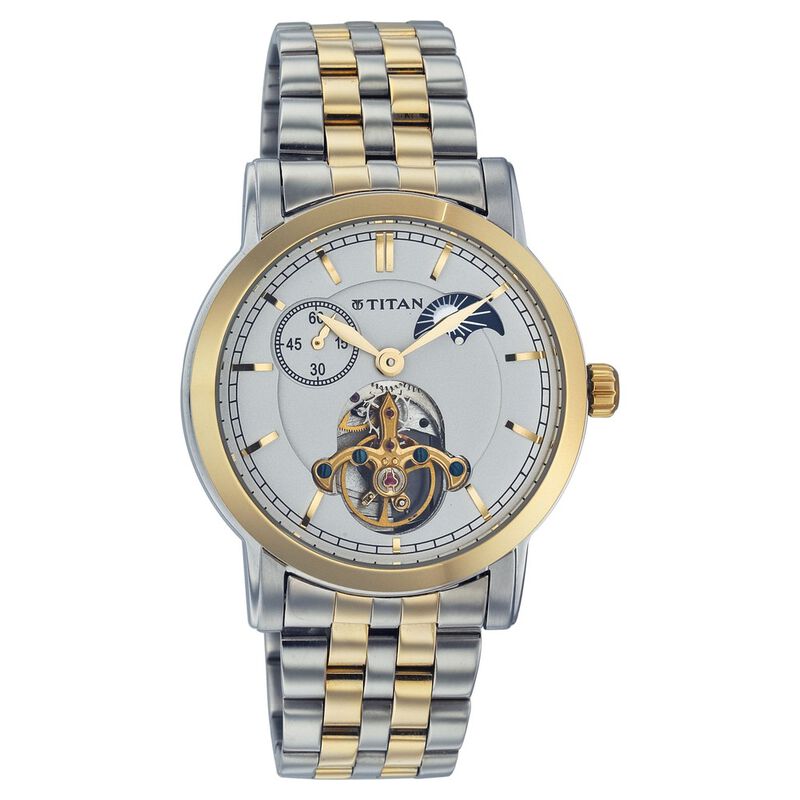 Titan Quartz Analog White Dial Watch for Men