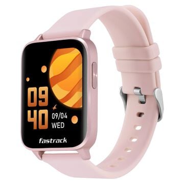 Fastrack Reflex Curv Pink: Health & Sleep Tracker with Bold Curved Display Smartwatch