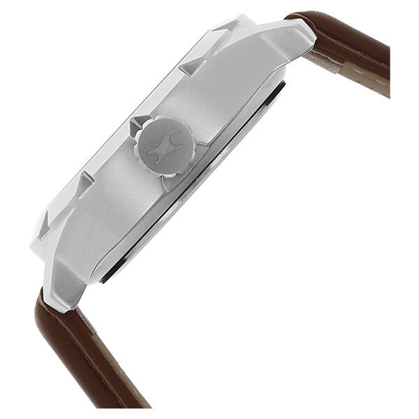 Fastrack Quartz Analog White Dial Leather Strap Watch for Guys - image number 2