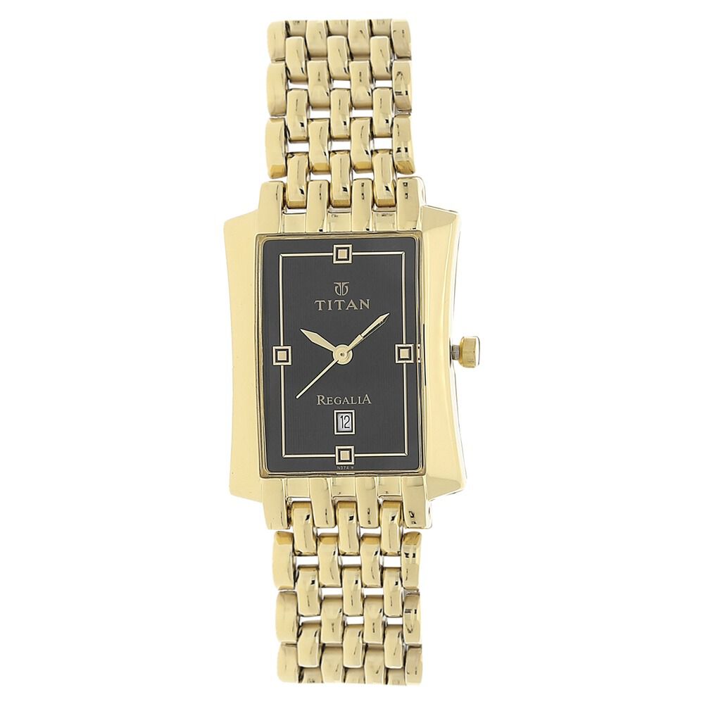 Buy Online Titan Rectangle White Dial Analog with Date Stainless