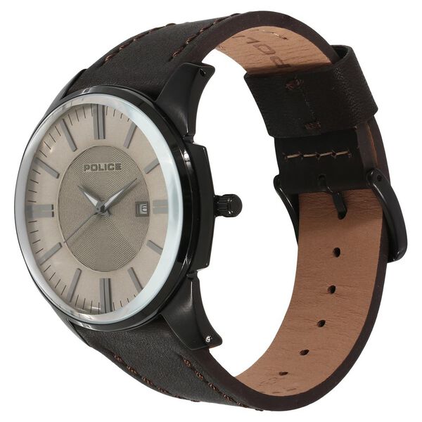 Police Orologio Uomo PL14384JSB.19 – Cassa Acciaio, Quadrante Beige E Cinturino In Pelle Marrone - 5