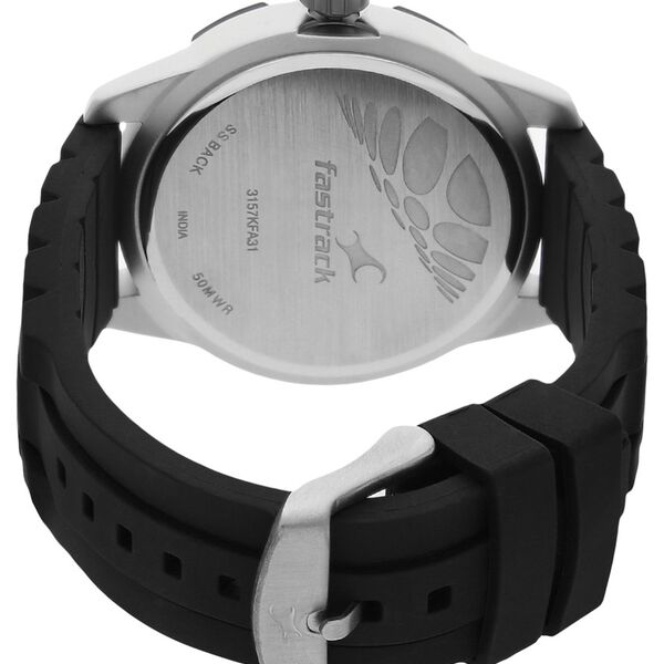 Fastrack Quartz Analog Black Dial Plastic Strap Watch for Guys - image number 3