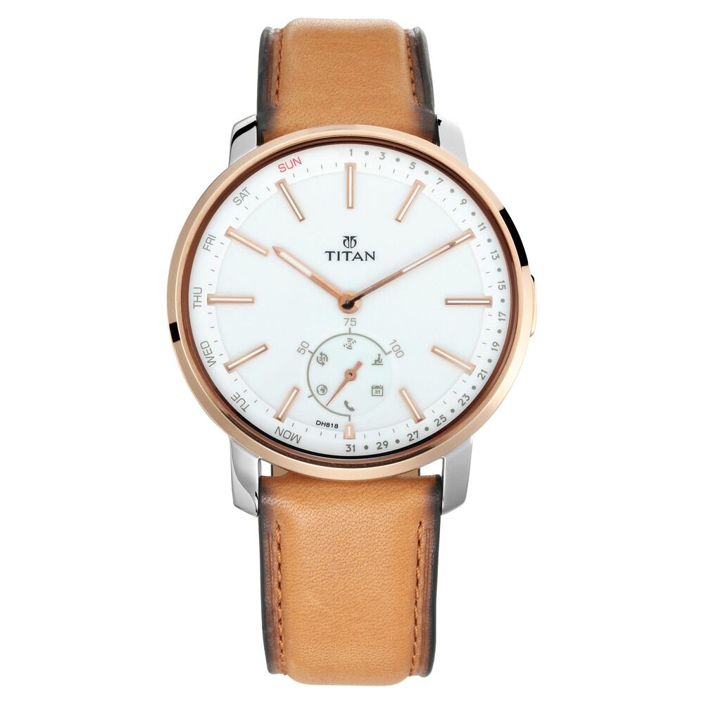 Titan connected white dial smartwatch hotsell