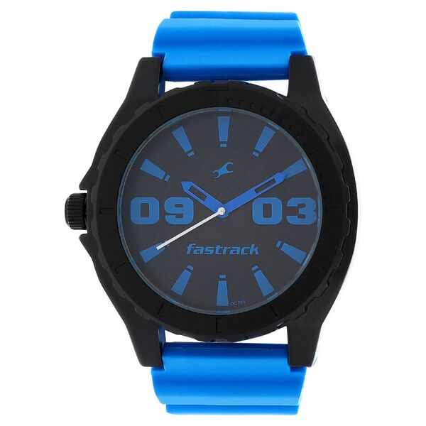 Fastrack Quartz Analog Black Dial Plastic Strap Watch for Guys - image number 0