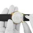22 mm Black Genuine Leather Straps for Men - image number 5
