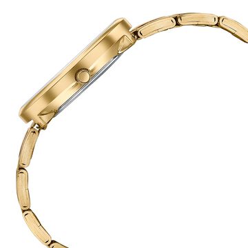 Sonata Poze Quartz Analog Green Dial Golden Colour Stainless Steel Strap Watch For Women