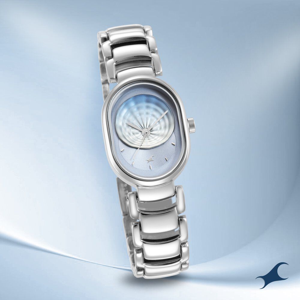 Buy Online Fastrack Uptown Retreat Quartz Analog Blue Dial Metal Strap Watch for Girls ns6274sm01 Titan