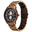 Titan Stellar Analog with Dual Moon Phase and Brown Dial IP Bronze Stainless Steel Strap Watch for Men - image number 4