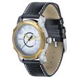 Sonata Quartz Analog Black Dial Leather Strap Watch for Men
