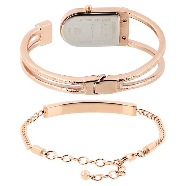 Titan Raga Espana Mother of Pearl Analog Metal Strap watch for Women - image number 3