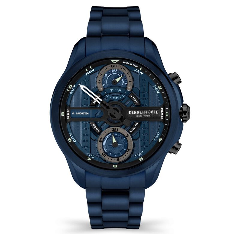 Kenneth Cole Quartz Chronograph Black Dial Stainless Steel Strap Watch for Men