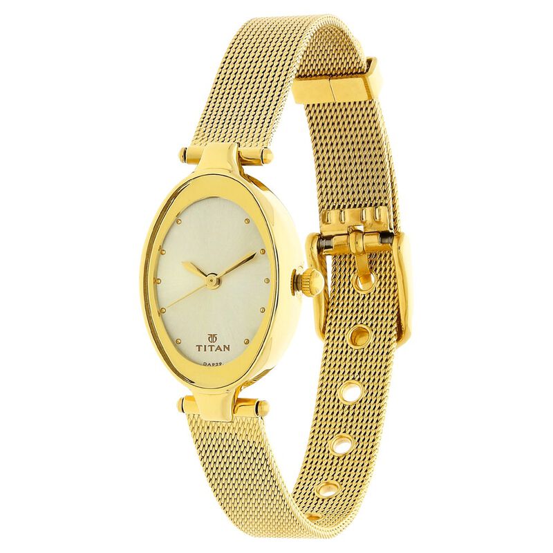 Titan Raga Contempore Champagne Dial Analog Stainless Steel Strap watch for Women - image number 1