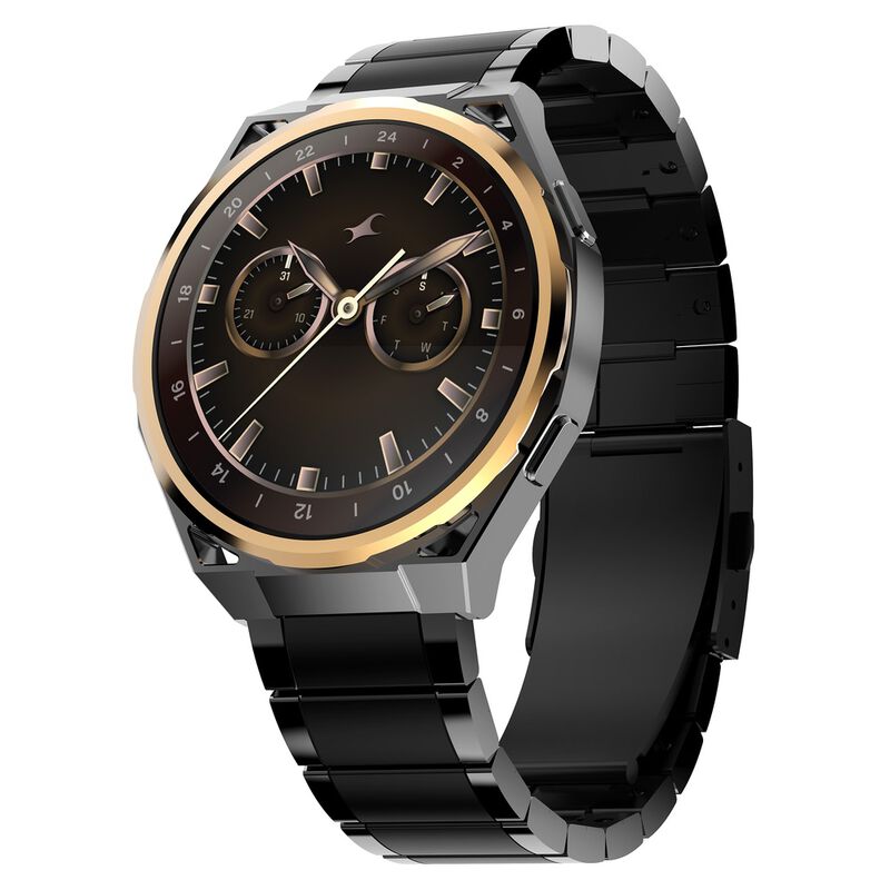 Fastrack Marvellous FX3 Smartwatch with 1.43" AMOLED Display, Metal Case & Strap, Additional Silicone Strap