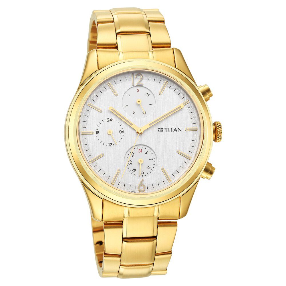 Titan watches new arrivals mens gold