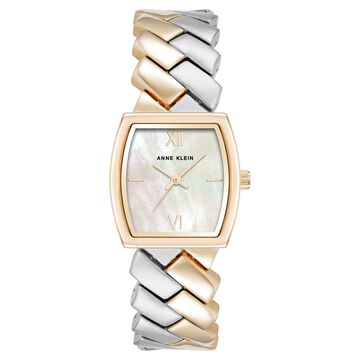 Anne Klein Quartz Analog Mother Of Pearl Dial Metal Strap Watch For Women