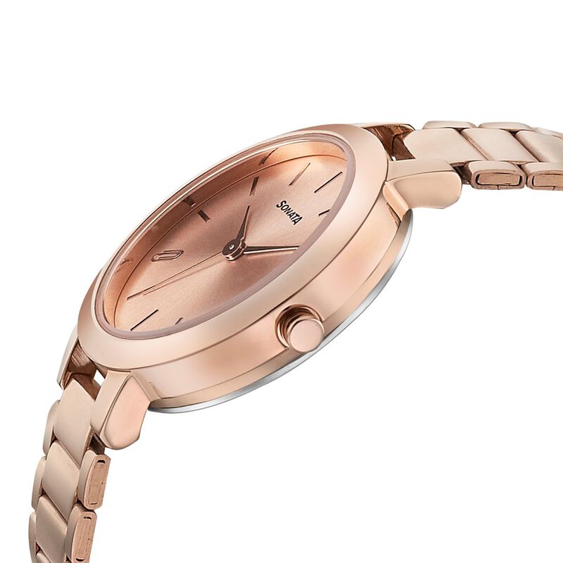 Sonata Play Rose Gold Dial Women Watch With Stainless Steel Strap - image number 2