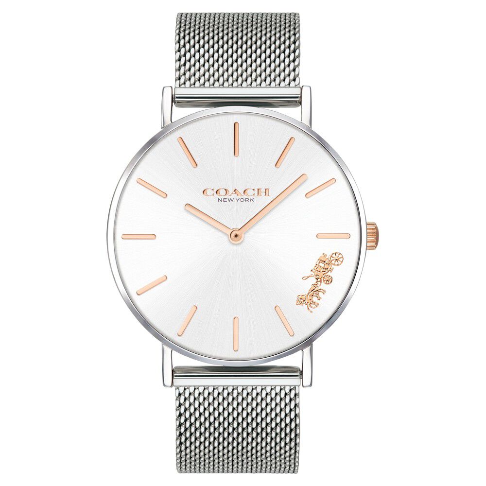 Buy Online Coach Quartz Analog Silver Dial Stainless Steel Strap Watch for Women neco14503124w Titan