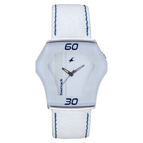 Fastrack Quartz Analog White Dial Leather Strap Watch for Girls - image number 0