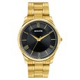 Sonata Traditional Essentials Green Dial Gold-Tone Stainless Steel Strap Watch