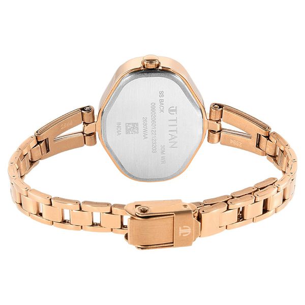 Titan Karishma Blue Dial Metal Strap Watch for Women - image number 4