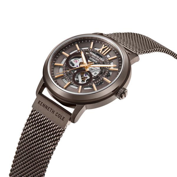 Kenneth Cole Automatic Brown Dial Brown Stainless Steel Strap Watch For Men - image number 3