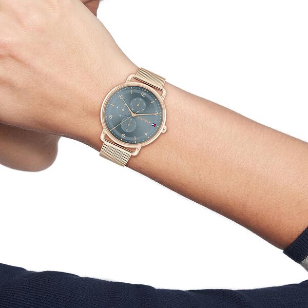 Tommy Hilfiger Quartz Multifunction Blue Stainless Steel Strap for Women - image number 3