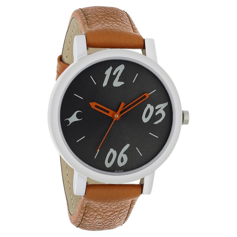 Fastrack Tropical Waters Quartz Analog Black Dial Leather Strap Watch for Girls - image number 1