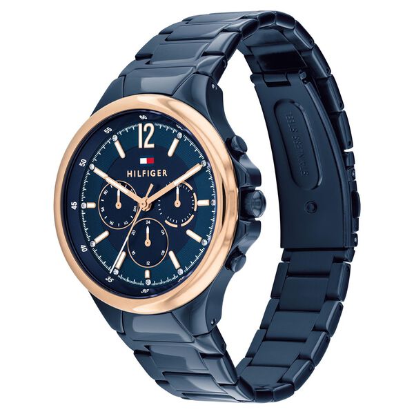 Tommy Hilfiger Blue Dial Blue Stainless Steel Strap Watch for Women - image number 1