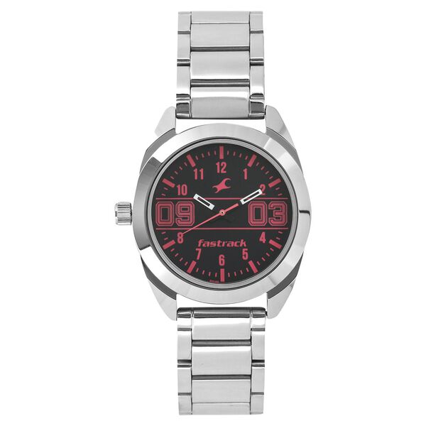 Fastrack Varsity Quartz Analog Black Dial Stainless Steel Strap Watch for Girls - image number 0